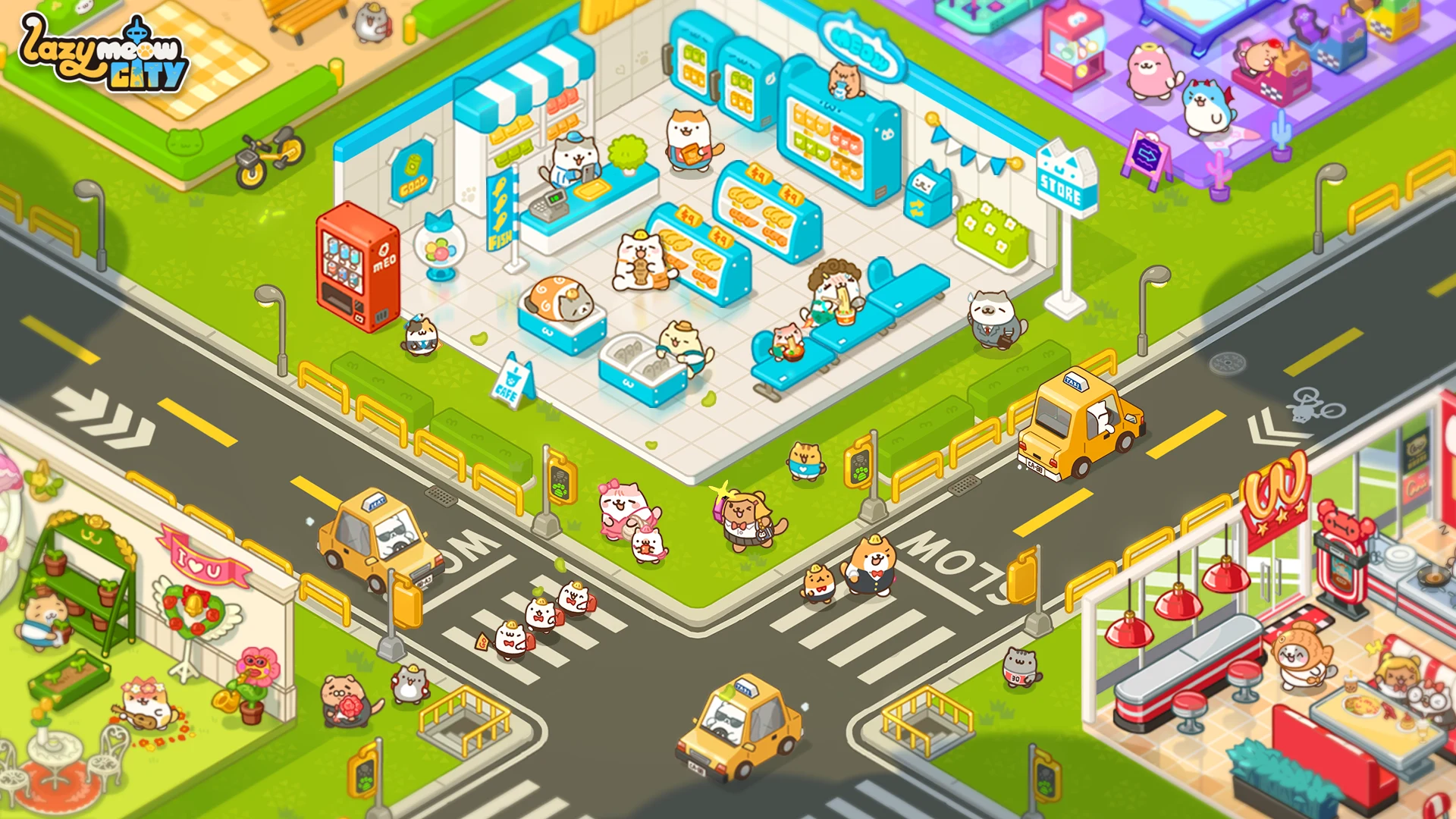 Lazy Meow City: Merge & Cats screenshot